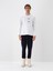 Erkek Beyaz Pamuk Dokulu Regular Fit Uzun Kollu Tişört 1