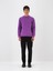 Erkek Mor Pamuk Dokulu Regular Fit Sweatshirt 1
