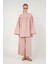 Büzgülü Poplin Tunik Soft Pembe 2