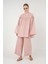 Büzgülü Poplin Tunik Soft Pembe 3