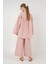 Büzgülü Poplin Tunik Soft Pembe 5