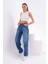 Kadın Beli Kemer Detaylı Kot Pantolon 245037 - 1