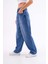 Kadın Beli Kemer Detaylı Kot Pantolon 245037 - 4