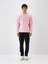 Erkek Pembe Pamuk Dokulu Regular Fit Sweatshirt 1