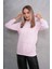 Kadın Kanguru Cepli Kapüşonlu Iki Iplik Sweatshirt 245099 - 4