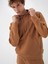 Erkek Camel Pamuk Dokulu Regular Fit Sweatshirt 2