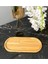 Bambu Yağdanlık Stand ve Altlık Seti, Çok Amaçlı Sunum Tabağı, Bej, 27 cm ve 12 cm 2
