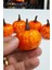 Halloween Balkabağı Figür Süs 5cm - 5 Li Set Cadılar Bayramı Kabak Figür Masa Süsleri 5 Adet 2