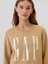 Kadın Bej Gap Logo Relaxed Fleece Sweatshirt 3