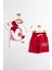 Mickey Mouse Baskılı T-Shirt ve Şort Takımı Kırmızı 3-10 1