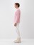 Erkek Pembe Pamuk Dokulu Regular Fit Uzun Kollu Tişört 3