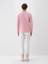 Erkek Pembe Pamuk Dokulu Regular Fit Uzun Kollu Tişört 4
