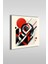 Kırmızı ve Siyah Soyut Dekoratif Kare Cam Tablo 2