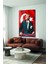 Atatürk ve Türk Bayrağı Dikey Cam Tablo 3