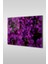 Mor Çiçekler Yakın Çekim Dekoratif Yatay Cam Tablo 1