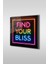 Neon Stil Slogan 4 Kare Cam Tablo 1