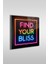 Neon Stil Slogan 4 Kare Cam Tablo 2