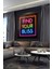 Neon Stil Slogan 4 Kare Cam Tablo 3