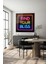 Neon Stil Slogan 4 Kare Cam Tablo 5