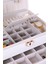 Modern 2 Çekmeceli Beyaz Takı Organizer, Düzenleyici, 13x23x10 cm, 2 Parça 2