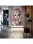 Pembe Sakız Balonu Patlatan Marilyn Monroe Grafitti Dikey Kanvas Tablo 1