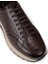 Hakiki Deri Kahverengi Erkek Sneaker Ayakkabı - 01984MKHVE01 5