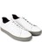 Hakiki Deri Beyaz Erkek Sneaker Ayakkabı - 01955MBYZC03 4