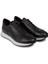Hakiki Deri Siyah Erkek Sneaker Ayakkabı - 00750MSYHE06 4