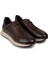 Hakiki Deri Kahverengi Erkek Sneaker Ayakkabı - 01725MKHVE03 4