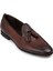 Hakiki Deri Taba Rengi Vintage Püsküllü Erkek Loafer - 01701MTBAC19 5