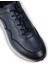 Hakiki Deri Lacivert Erkek Sneaker Ayakkabı - 01725MLCVE06 5