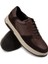 Hakiki Deri Kahverengi Erkek Sneaker Ayakkabı - 01965MKHVE01 4