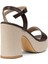 Kahverengi Platform Topuk Kadın Sandalet - K1040ZKHVM01 2