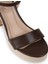 Kahverengi Platform Topuk Kadın Sandalet - K1040ZKHVM01 4