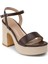 Kahverengi Platform Topuk Kadın Sandalet - K1040ZKHVM01 5