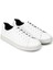 Hakiki Deri Beyaz Erkek Sneaker Ayakkabı - 01955MBYZC01 4