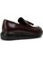 Hakiki Deri Bordo Comfort Püsküllü Erkek Loafer - 01840MBRDP04 2