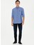 Slim Fit Klasik Yaka Saks Erkek Gömlek G081GL004.000.1958930 4