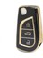 Lüx Toyota Corolla Auris Yaris Verso Avensis Aygo Hilüx Anahtar Koruma Kılıfı Siyah Gold Altın Renk 1