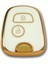 Lüx Peugeot 106 206 307 Partner Citroen C1 C3 Berlingo Nano Anahtar Kılıfı Beyaz Gold Altın Renk 1