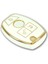 Lüx Mercedes Benz 2001-2016 Arası Be Tipi Nano Anahtar Kılıfı Beyaz Gold Altın Renk 4