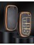 Lüx Fiat Egea Cross Uyumlu 500X 500L 5 Buton Nano Anahtar Kılıfı Siyah Gold Altın Renk 2