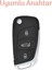Lüx Citroen C1 C2 C3 C4 C5 Peugeot 306 407 807 Ds Ds4 Ds6 Nano Anahtar Kılıfı Beyaz Gold Altın Renk 2