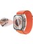 Apple Watch Ultra 49MM - Ekran Koruyucu Alm-01 Metal Çerçeveli Ekran Koruyucu - Turuncu 4