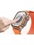 Apple Watch Ultra 49MM - Ekran Koruyucu Alm-01 Metal Çerçeveli Ekran Koruyucu - Turuncu 5