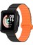 - Xiaomi Redmi Watch 1 - Kordon Silikon Strap Kayış Kordon - KRD-105 - Siyah-Turuncu - T32132 1