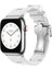 - ​​​Apple Watch 7 41mm - Kordon Spor Görünümlü Silikon Kordon - KRD-94 - Beyaz - T30747 1