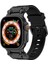 - ​​​Apple Watch Ultra 49mm - Kordon Titanyum Metal Başlıklı Silikon Kordon - KRD-101 - Siyah - T30722 1