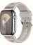 - ​​​Apple Watch 42mm - Kordon Delikli Metal Süslemeli Desenli Silikon Kordon - KRD-117 - Titanyum-Starlight - T32807 1