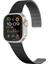 - ​​​Apple Watch 42mm - Kordon Çizgili Desenli Silikon Kordon - KRD-111 - Siyah - T32543 1